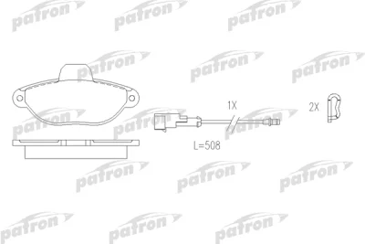 PBP925 PATRON Комплект тормозных колодок, дисковый тормоз