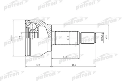 PCV1429 PATRON Шарнирный комплект, приводной вал