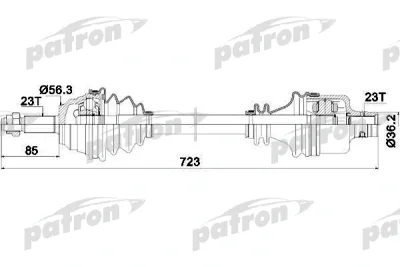 Приводной вал PATRON PDS0035