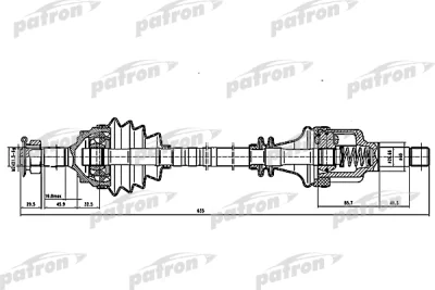 Приводной вал PATRON PDS0058