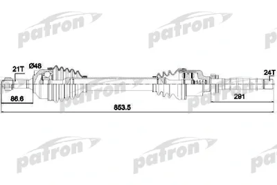 Приводной вал PATRON PDS0130