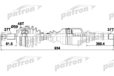 Приводной вал PATRON PDS0145