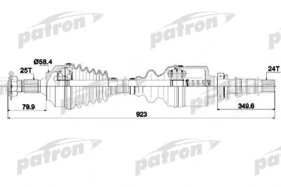 Приводной вал PATRON PDS0146