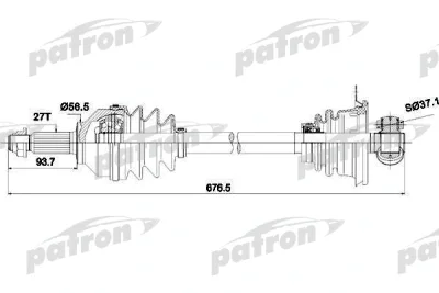 Приводной вал PATRON PDS0196