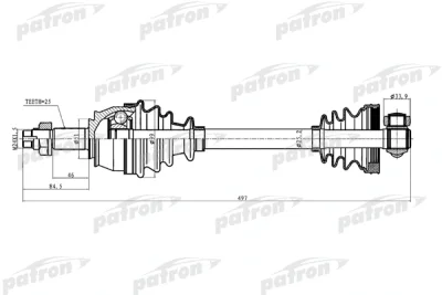 Приводной вал PATRON PDS0235