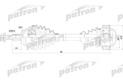 Приводной вал PATRON PDS0252