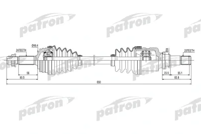 Приводной вал PATRON PDS0259