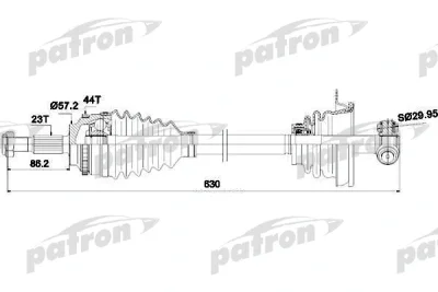 Приводной вал PATRON PDS0265