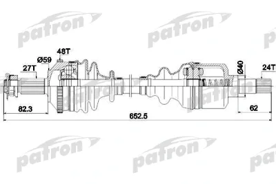 Приводной вал PATRON PDS0335