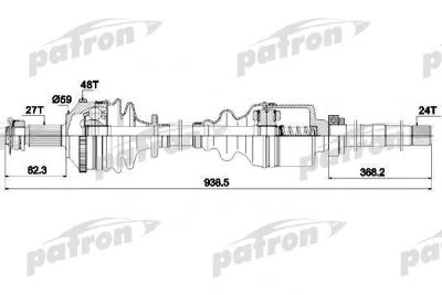Приводной вал PATRON PDS0336