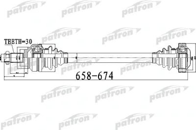 Приводной вал PATRON PDS0480