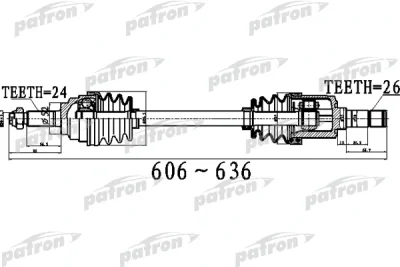 Приводной вал PATRON PDS0516