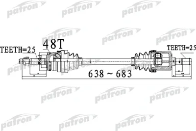 Приводной вал PATRON PDS0521