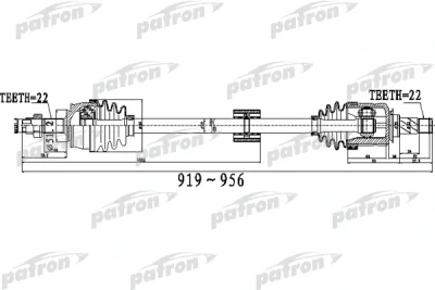 Приводной вал PATRON PDS0527