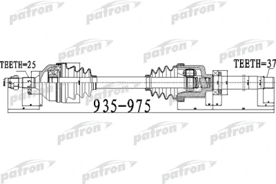 Приводной вал PATRON PDS0528