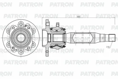 Приводной вал PATRON PDS0563