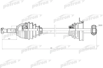 Приводной вал PATRON PDS0587