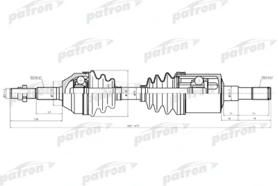 Приводной вал PATRON PDS0616