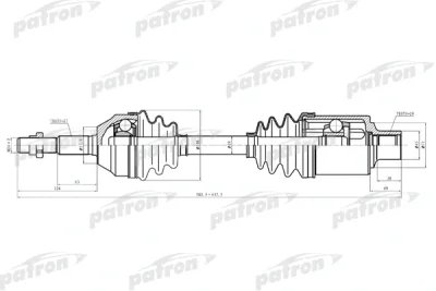 Приводной вал PATRON PDS0619