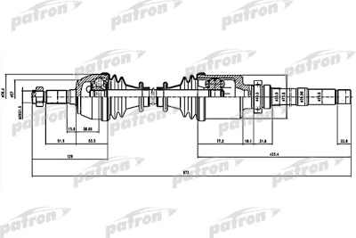 Приводной вал PATRON PDS1063