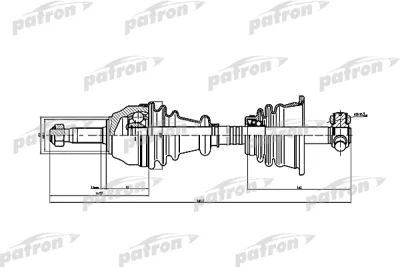 Приводной вал PATRON PDS1074