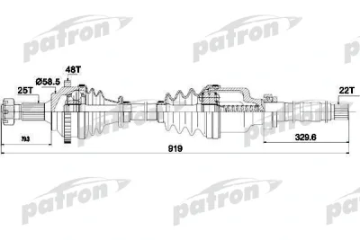 Приводной вал PATRON PDS1562