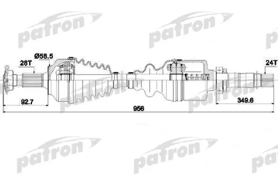 Приводной вал PATRON PDS4580