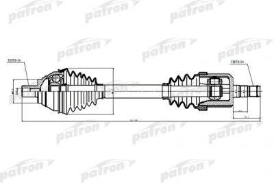 Приводной вал PATRON PDS6876