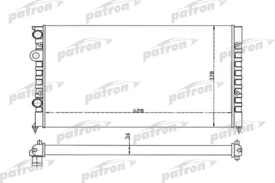 Радиатор, охлаждение двигателя PATRON PRS3370