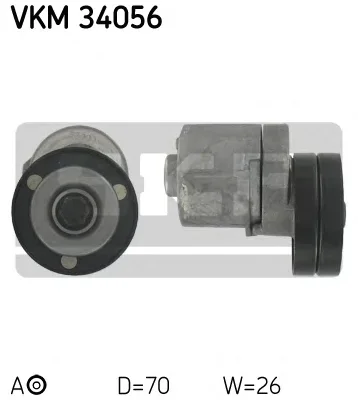 Ролик натяжителя ручейкового (приводного) ремня SKF VKM 34056