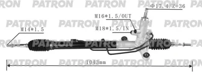 Зубчатая рейка, рулевой механизм PATRON PSG3052