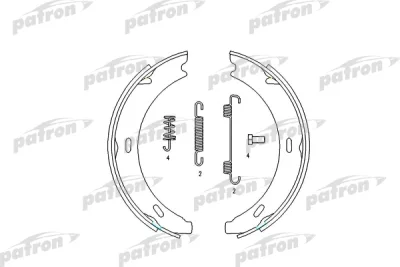 PSP196 PATRON Комплект тормозных колодок, стояночная тормозная система