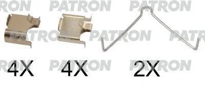 Комплектующие, колодки дискового тормоза PATRON PSRK1002