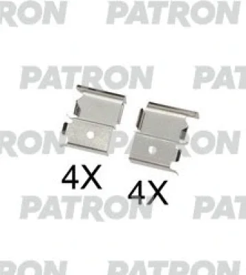 PSRK1069 PATRON Комплектующие, колодки дискового тормоза
