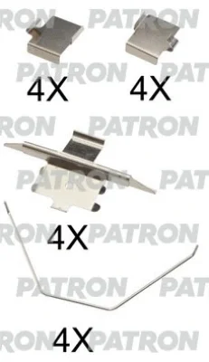 PSRK1182 PATRON Комплектующие, колодки дискового тормоза