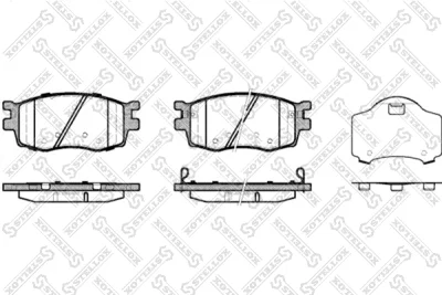 Комплект тормозных колодок, дисковый тормоз STELLOX 001 086B-SX