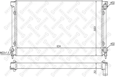 10-25001-SX STELLOX Радиатор, охлаждение двигателя