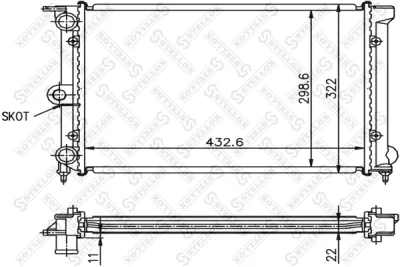 Радиатор, охлаждение двигателя STELLOX 10-25002-SX