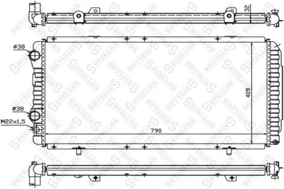 10-25027-SX STELLOX Радиатор, охлаждение двигателя