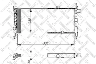 10-25048-SX STELLOX Радиатор, охлаждение двигателя