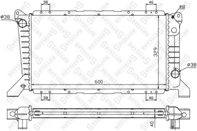 10-25056-SX STELLOX Радиатор, охлаждение двигателя