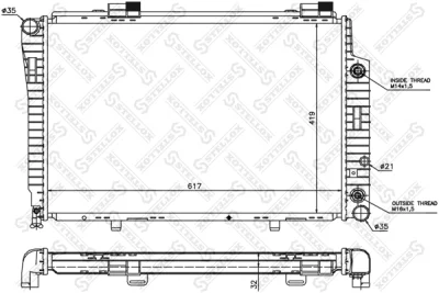 Радиатор, охлаждение двигателя STELLOX 10-25095-SX