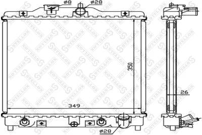 10-25103-SX STELLOX Радиатор, охлаждение двигателя