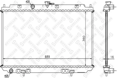 10-25167-SX STELLOX Радиатор, охлаждение двигателя