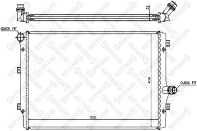 10-25206-SX STELLOX Радиатор, охлаждение двигателя