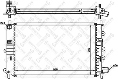 10-25214-SX STELLOX Радиатор, охлаждение двигателя