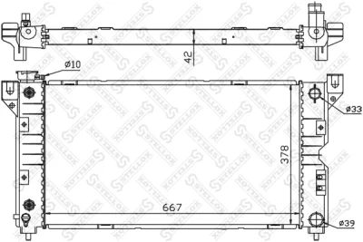 10-25283-SX STELLOX Радиатор, охлаждение двигателя