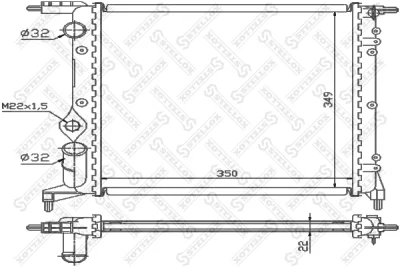 10-25371-SX STELLOX Радиатор, охлаждение двигателя