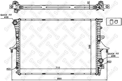 10-25445-SX STELLOX Радиатор, охлаждение двигателя