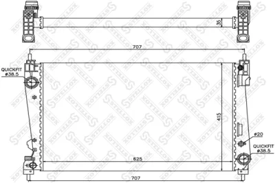 10-25770-SX STELLOX Радиатор, охлаждение двигателя